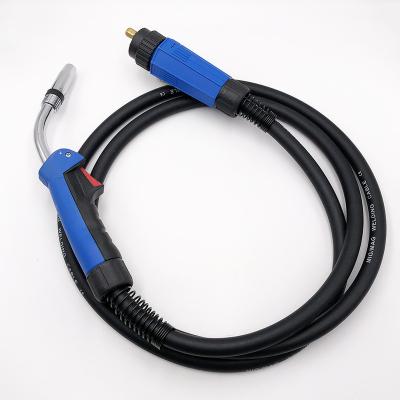 China 1pcs 250A MB24 24KD Air Cooled Welding Torch Gun 5M Euro Quick Connector For MIG MAG Welding Machine Welder 250A for sale