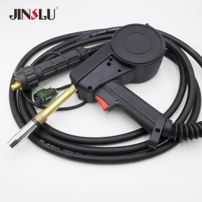 China 4 Meters With Wire Driver 24V DC Motor Euro Connection Standard Use Spool 24KD MIG Aluminum Welder Spool Gun 135A for sale