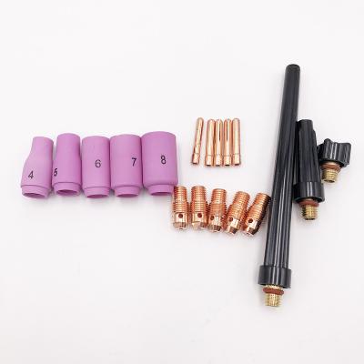 China WP-9 SR-9 Tig Consumables Tig Torch Parts WP-9 wp 9 20 25 ring body nozzle and rear cap for sale