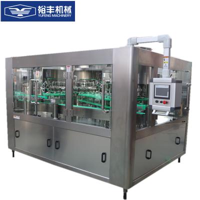 China Zhangjiagang YuFeng Beverage Carbonated Beverage Filling Line Machine For Glass Bottle for sale