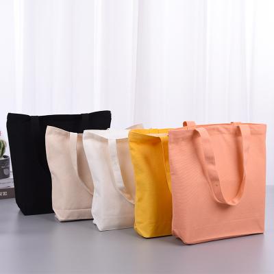 China Handled Vegetables and Fruit Reusable Package Cotton Mesh Bags, Cotton Canvas Tote Bag with Custom Printed Logo for sale