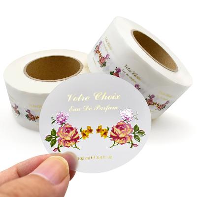 China Anti-counterfeit printer thermal sticker label sticker printing machine transparent label roll up printed sticker roll label for sale