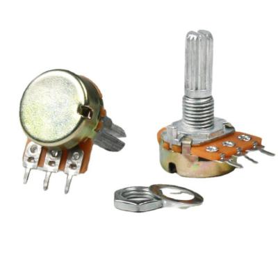 China 50K 10K 100K 500K 1M 1K 20K 2K 250K 5K WH148 Potentiometer 15MM Single Pair Tuner Adjustment Power Amplifier Single Pair Potentiometer for sale