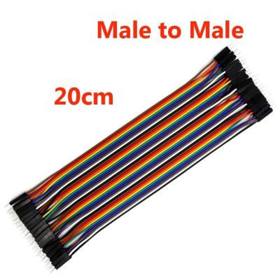 China Dupont Line 40 Pin Dupont Wire 20CM Male To Jumper Dupont Cable Wire Kit 20CM Male Male To Dupont Male Line for sale