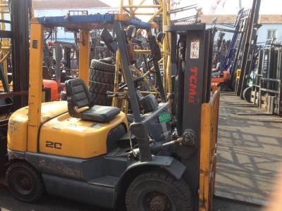 China Used TCM FD20Z5T forklift truck 2T ISUZU engine 3m lifting heightdiesel forklift for sale