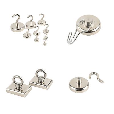 China Metal Customized Magnetic Hooks Powerful Heavy Duty Neodymium Magnet Hanger Strong Magnet for sale