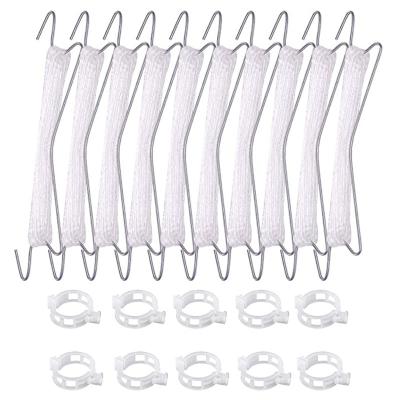 China Greenhouse Tomato Clip Agriculture 22CM Galvanized White Vegetable Garden Tomato Trellis Clips For Sale Tomato Hook for sale