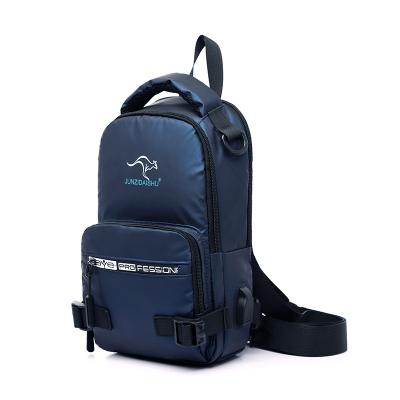 China Hot Sale Horizontal Square Nylon Waterproof Men's Chest Bag Leather Messenger Bag Backpack for sale