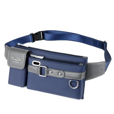 China Chinese High Quality Leather Water Proof Waist Bag Pussy Pack Waterproof Zipper For Men Sports Chest Belt Bag for sale