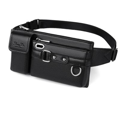 China Chinese High Quality Leather Water Proof Waist Bag Pussy Pack Waterproof Zipper For Men Sports Chest Belt Bag Inclined Shoulder Bag for sale