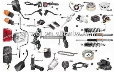 China High quality motorcycle parts for WY125, WY150, WY200, WY250 WY125 for sale