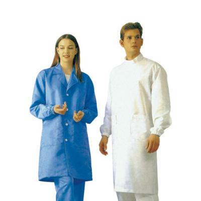 China Clean Room Anti Static Products Esd Lab Coats Outwear With Greaseproof Non Toxic for sale