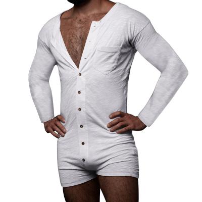 China Wholesale QUICK DRY solid Onesie sexy men's clothing jumpsuit sleepwear pajamas for men for sale