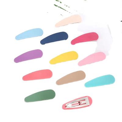 China Simple Frosted Oval Hairpin Candy Color Water Drop Hairpin Sweet Girls Headwear Fashion Hairpin Gift for sale