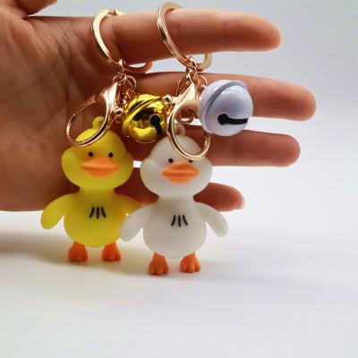 China Lovely Cartoon Doll Metal Car Door Key Chain Yellow Duck Key Chain for sale