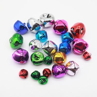 China Christmas Decorations 6mm-48mm Color Metal Craft Xmas Decorations 6mm-48mm Color Metal Craft Christmas Jinigle Cross Cut Bells DIY Handmade Gift Pendant Xmas Tree Ornaments for sale