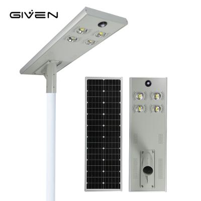 China Low Power Consumption Outdoor Garden IP65 Rainproof 60W All In One Solar LED Street Lamp for sale