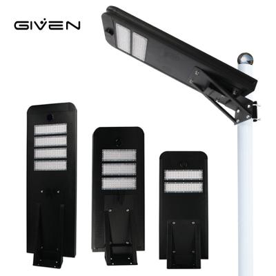 China Outdoor Waterproof IP66 Aluminum Housing 40W 60W 100W All In One Solar Street Light for sale