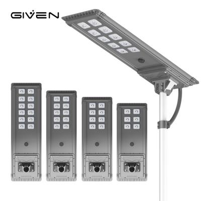 China Waterproof Ip65 Outdoor Integrate Smart 40w 50w 60w 80w 100w 120w Sliver Color All In One Solar Street Light for sale