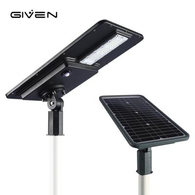 China Warm White Aluminum Waterproof IP65 40 60 80 100 120 W All In One Solar Led Street Lamp for sale