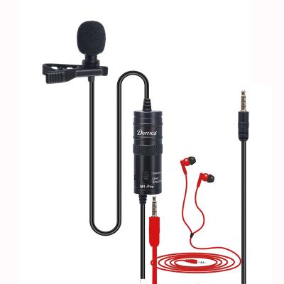 China M1-pro M1-pro Professional Stereo Audio Phone Mic For Nikon Canon Dslr Interview Clip Recorder Microphone 6m Lavalier Universal for sale