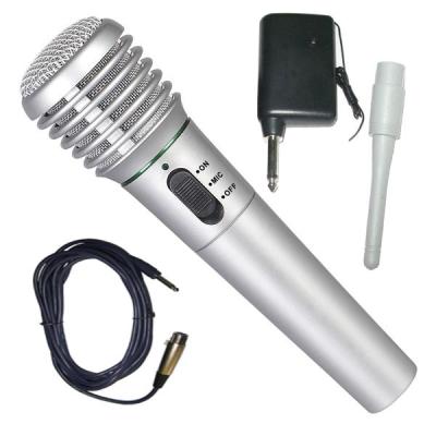 China Handheld microphone 2 in 1 wired/wireless microphone DM308-1 for sale