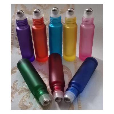 China perfume oil roll on glass bottle with roller ball for sale