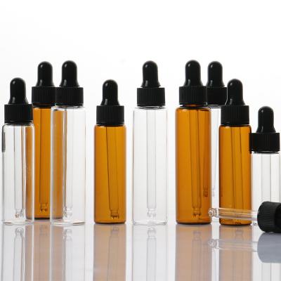 Cina Produttore Huagui 3ml 5ml 8ml 10ml 15ml Fiale di vetro portatili ambrate Mini flacone contagocce per olio essenziale per aromaterapia in vendita