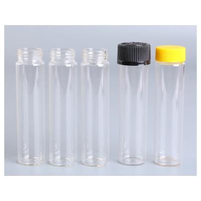 China supplier factory borosilicate glass test tube with screw cap test metal screw lid for sale