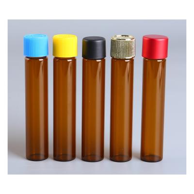 China small Glass pre roll tubes test with cork stopper 30ml child resistant cap 110mm for sale