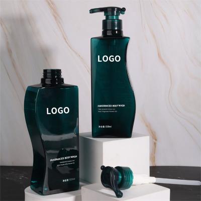 China 520 ml neues Design PETG OEM Kunststoff-Kosmetikflaschen-Pumpverschluss für Körperwasch- und Shampoo-Lotion-Verpackungsflasche zu verkaufen