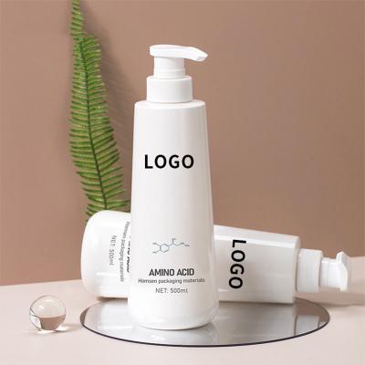 China PET 500ml Round Shoulder Bottle Cosmetic Bottle Pump cap For Body wash and Shampoo  lotion packaging Bottle for sale