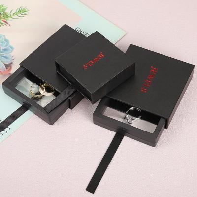 China Anti-oxidation jewelry box jewelry ring bracelet draw-out type PE film boxes necklace pendant jewelry boxes for sale