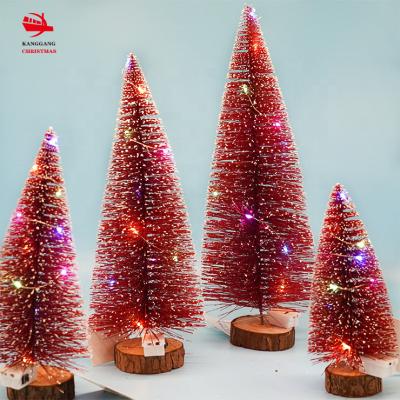 China Custom Christmas Sisal Tree Mini Christmas Tree Tabletop Ornament Kanggang Christmas Decoration Christamas New in Various Colors and Shapes for sale