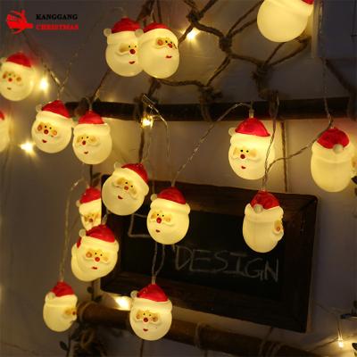 China KangGang Christmas Ornaments Cartoon Santa String Lights Festive Decorative Indoor Outdoor Christmas Snowman String Lights for sale