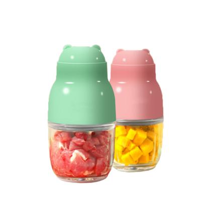 China Car Mini Electric Food Blender Chopper With ABS Cup Easy Clean Baby Food Processor for sale