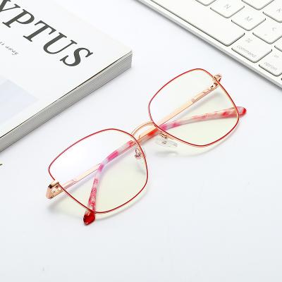 China New Style Optical Glasses Made Acetate Metal Frame Blue Light Anti Glass Eyeglasses Woman Glasses 2022 for sale