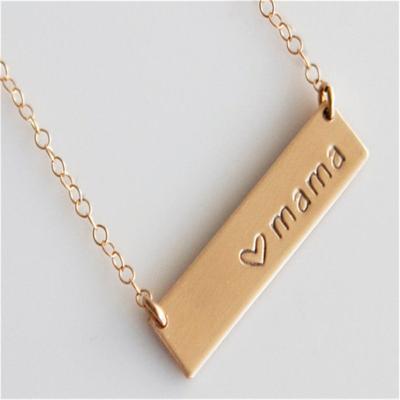 China Casual/Trendy/Simply Custom Bar Blank Necklace Mom Necklace For Gift for sale