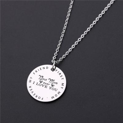 China Casual/Trendy/Simply Custom Round Mom Necklace Family Love Pendant Necklace Best For Mother Birthday for sale