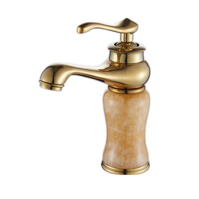 China Luxury Gold Metered Basin Water Faucets Cheap Jade Tap Antique Faucet for sale