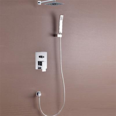 China Without Slide Bar Chrome Bathroom Fixture Brass Thermostatic Shower Faucet Mixer Sets, Rainfall Shower Heads Set for sale