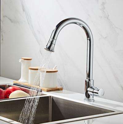 China Thermostatic Faucets Kitchen Brass Chrome Mixer Pull Down Sink Faucet Kitchen Sink Faucet for sale