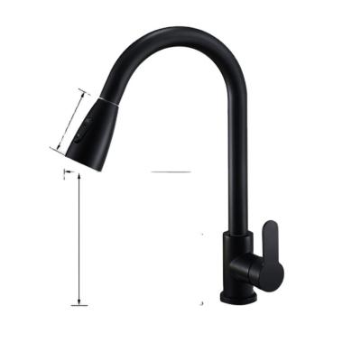 China Modern Style Modern Faucets Manufactures Matt Black Pull Down Kitchen Facucet Water Taps for sale