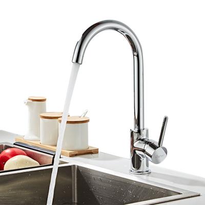 China Faucets Low Prices Stainless Steel Kitchen Faucet Thermostatic Polish Chrome Deck Mounted Mixer Faucet for sale