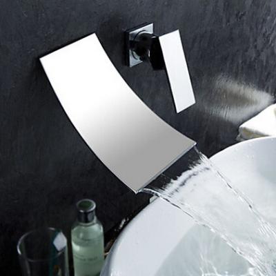 China Metered Faucets Chrome Plated Single Handle Concealed Wall Mounted Bathroom Taps Chrome Single Lever Basin Faucet Mixer for sale