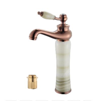 China Modern Simple High-Leg Metered Jade Handle Basin Faucets The Design Good Quality of Faucets for sale