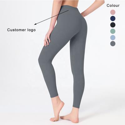 China Breathable Sportswear High Waist Gaiters Running Tight High Stretch Logo Yoga Leggings Custom Made For Women for sale