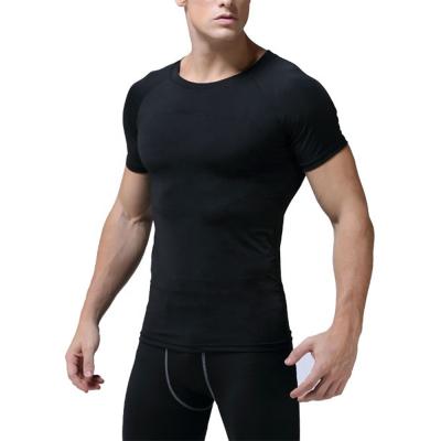 China Wholesale QUICK DRY Fitness Wear Men's Workout Clothing Basketball Training Sports Tops Breathable Quick Dry Short Sleeve Running Tight Top for sale