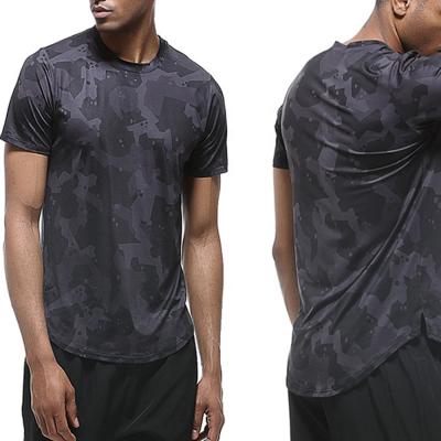 China Wholesale Custom QUICK DRY Gym Clothing Men Fitness Wear Plus Size T Shirts Quick Drying Sports Short Sleeve Loose Tops Running Shirt for sale