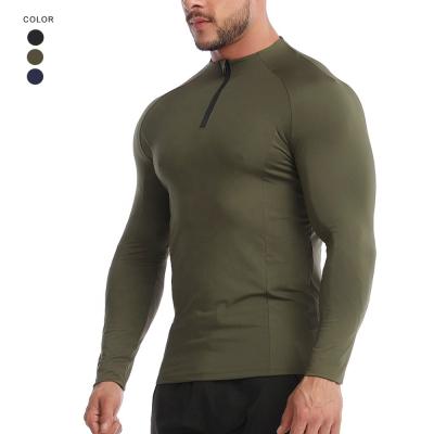 China Wholesale QUICK DRY Gym Clothing Plus Size T Shirts Men Long Sleeve Fall Tops New Arrival Quick Dry Moisture Wicking Tight Sweatshirts for sale